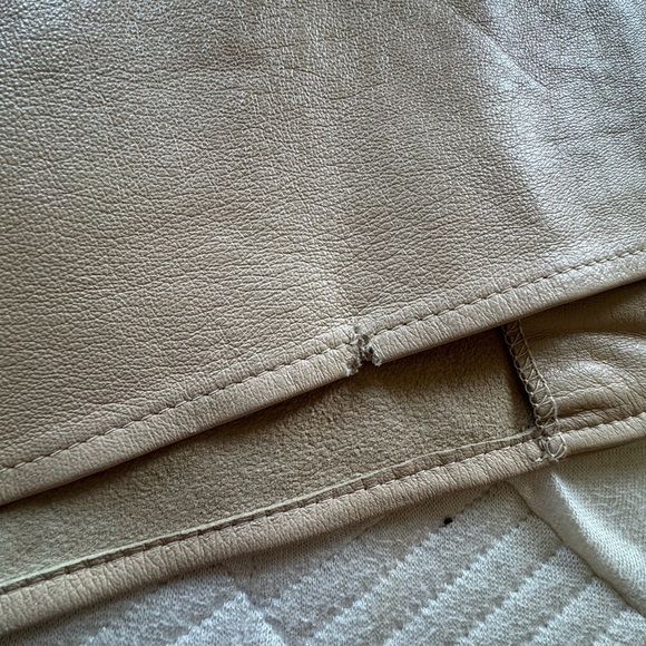 ST. JOHN Sport Leather Jacket By Marie S Italy Luxury (read) - Picture 6 of 7